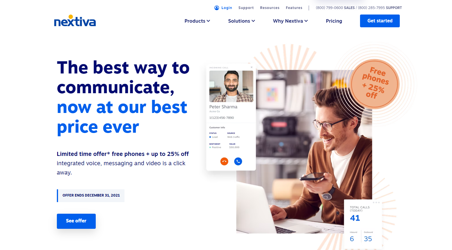 Website da Nextiva