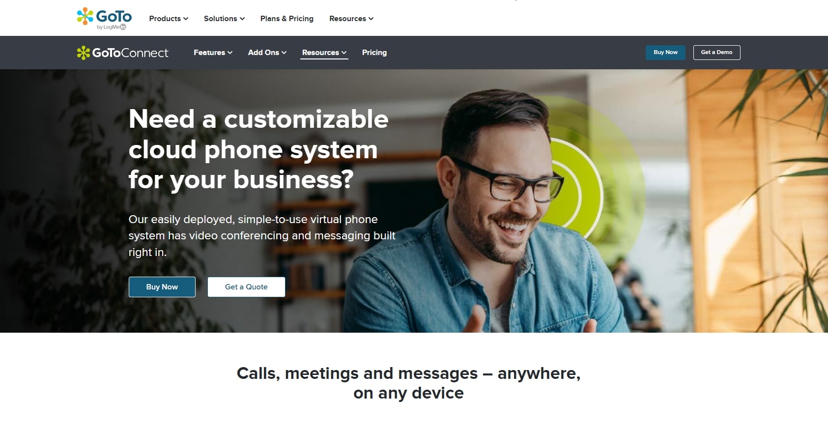 Acesse o site do provedor GoTo Connect